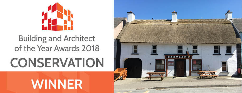 Building and Architect of the Year Awards 2018 — Conservation category, Winner, for Gartlans, Kingscourt